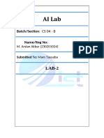 AI Lab: Batch/Section Name/Reg No