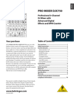 Mixer Behringer DJX-750 Manual 2024
