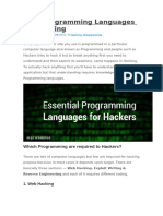 Linguagens e Habilidades para o Hacker