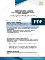 Guia de Actividades y Rúbrica de Evaluación - Unidad 2 - Tarea 2 - Desarrollo de Código para El Tratamiento y Manejo de Información