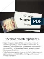 Escuelas Psicoterapeuticas y Tecnicas