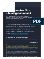 Episode 3 Judgement: Claire's Campaign