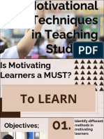 Motivational Techniques Presentation To Ibed Teachers