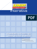 Propedêutica e Processos de Cuidar Da Saúde Do Adulto Livro-Texto Unidade I