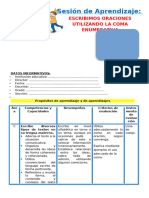 1° Sesión Día 3 Com Escribimos Oraciones Utilizando La Coma Enumerativa