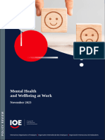 MentalHealth and Wellbeing at Work