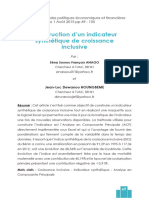 RAPEF VOL1 Construction D'un Indicateur Synthétique de Croissance Inclusive