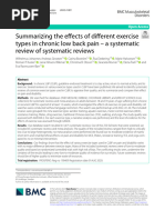 Summarizing The Effects of Different Exercise Types in Chronic Low Back Pain - A Systematic Review of Systematic Reviews