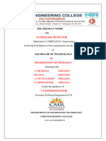 PBL Project Work On: Eathquake Detector