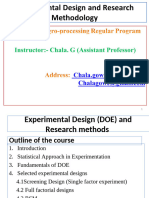 Experimental Design and Research Methodology