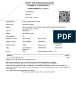 Government of Maharashtra Advance Number Fee Receipt: Particular Amount