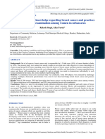 A Study To Assess The Knowledge Regarding Breast Cancer and Practices of Breast Self-Examination Among Women in Urban Area