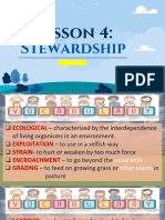 Lesson 4 - STEWARDSHIP