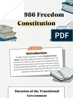 The 1986 Freedom Constitution