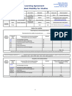 Learning Agreement Form