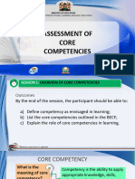 Assessment of Core Competencies