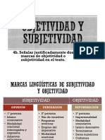 2 Bachillerato. Objetividad y Subjetividad