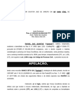 Bancário - Apelacao Razoes Cheque Especial Contrato Abertura Credito Rotativo