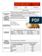 02 Ficha Técnica de La Tortilla de Harina