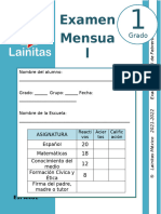 1er Grado - Examen Mensual Febrero (2021-2022)