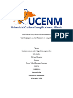 Administracion y Desarrollo Empresarial Tecnologia para La Planificacion de Proyectos