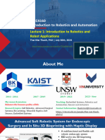 ELEC4160 - Part 1 - Introduction To Robotics and Robot Applications