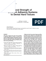 Bond Strength of Adhesives in Dental Hard Tissues