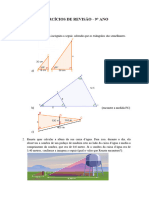 Exercícios de Revisão - 9° Ano