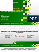 Mech 313 Fluid Mechanics Mass Conservation and Linear Momentum