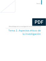 Tema 2. Aspectos Éticos de La Investigación