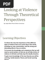 Theoretical Perspective On Violence