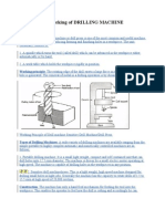 Principle and Working of DRILLING MACHINE