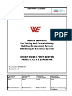 Method Statement For Testing and Commissioning Building Management System Interfacing To Electrical System