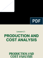 Managerial Economics Lesson 2 Production and Cost Analysis