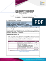 Guía de Actividades y Rúbrica de Evaluación - Unidad 3 - Escenario 4 - Propuesta Pedagogica