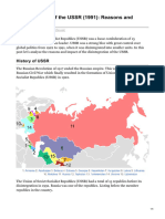 Disintegration of The USSR 1991 Reasons and Impact