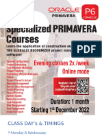 Primavera Course Introduction Lecture