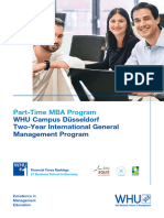 WHU Part-Time MBA Flyer