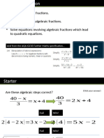 iGCSE AlgebraicFractions