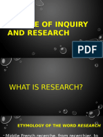 Updated - NATURE OF INQUIRY AND RESEARCH 1