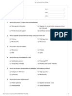 Cell Components Quiz - Quiz