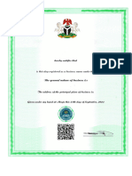 Certificate - Oladeji'Agro and Consultancy Services