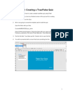 Flash Tutorial: Creating A True/False Quiz