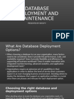 Database Deployment and Maintenance