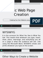 Basic Web Page Creation