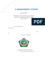 Quiz Management System: Submitted For Partial Fulfillment of The Degree of