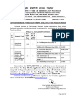 Advertisement For Faculty Recruitment 8th November, 2024