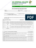 Evaluation Tool Teaching Demonstration 1