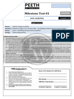 PW Milestone Test 01 