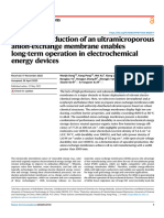 Upscaled Production of An Ultra Microporous Anion-Exchange Membrane Enables Long-Term Operation in Electrochemical Energy Devices